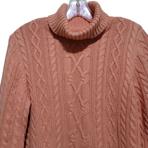 Croft and Barrow Orange Turtleneck LongSleeve Sweater Sz Medium - Picture 4 of 7